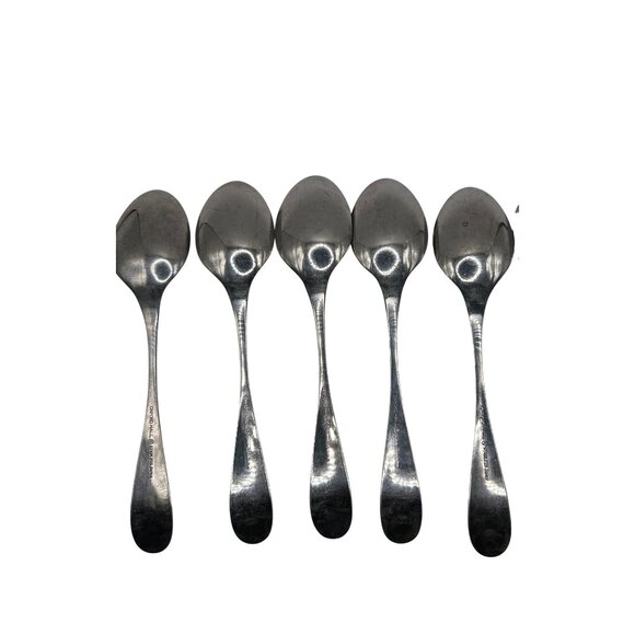 Set Of 5 Oxford Hall Crystal Palace Stainless Steel Spoons - Picture 5 of 5